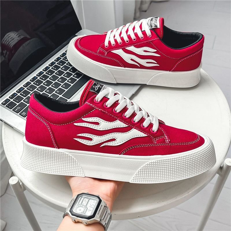 Men's All-match Low Top Canvas Shoes Platform Sneakers - Image 2