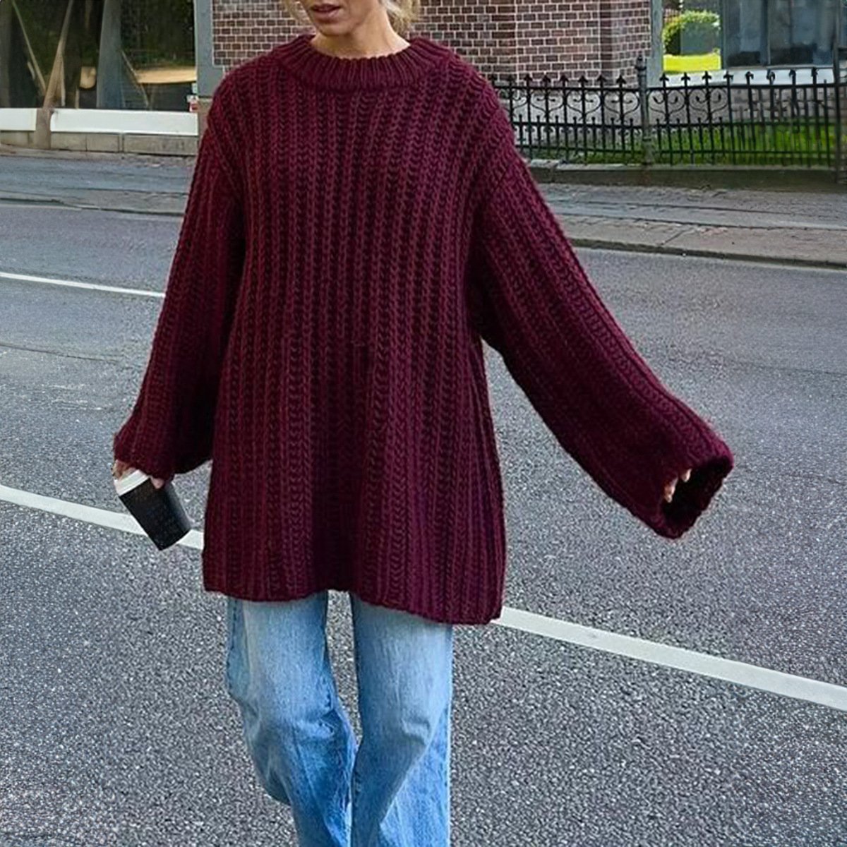 Casual Vacation Wool Coat Women's Clothing - Image 4
