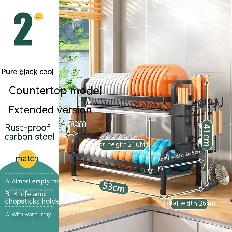 Kitchen Dish Rack Draining Rack Bowl - Image 2