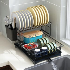 Drop-shipping Double-layer Dish Rack Draining Rack