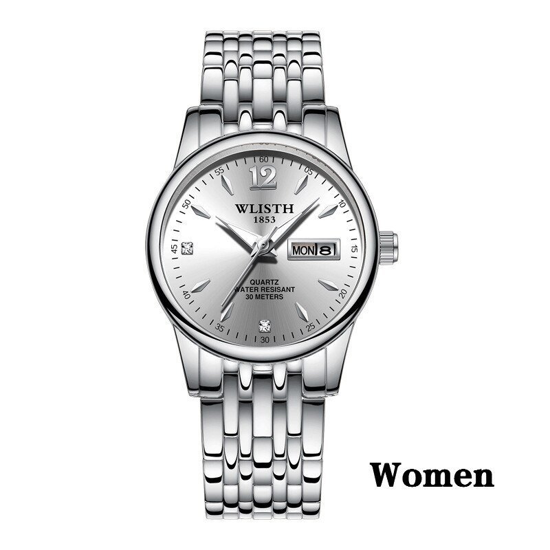 Women Dress Watch Rose Gold Stainless Steel WLISTH Brand Fashion Ladies Wristwatch Week Date Quartz Clock Female Luxury Watches - Image 9