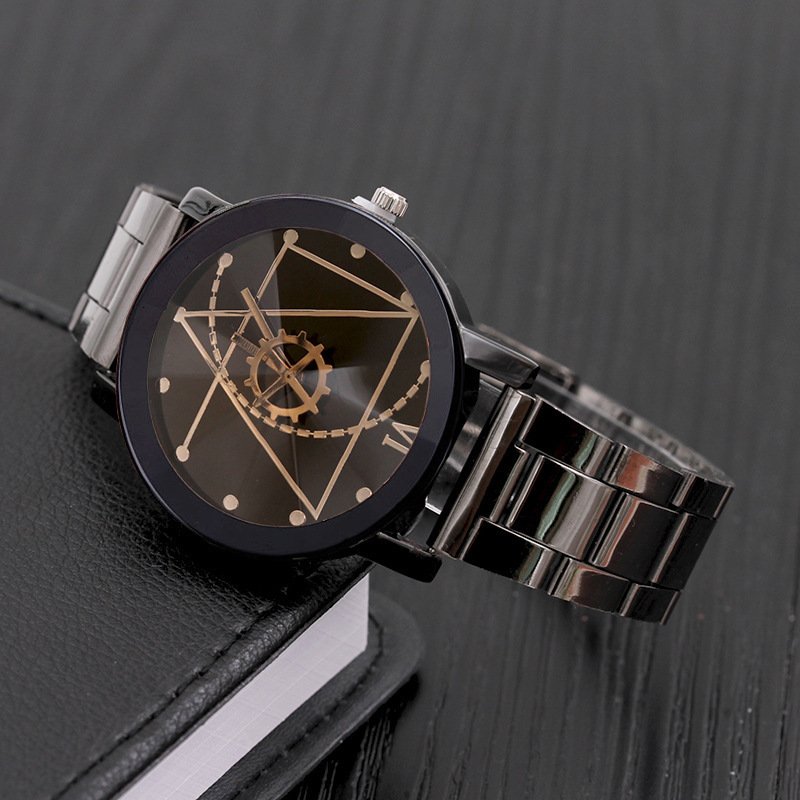 Fashion Gear Compass Turntable Steel Watch Men And Women Couple Watches - Image 9