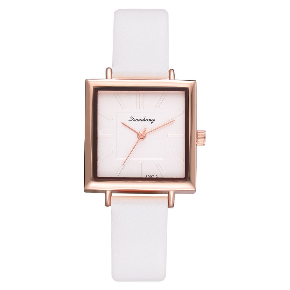 Square Women Bracelet Watch Contracted Leather Crystal WristWatches Women Dress Ladies Quartz Clock - Image 6