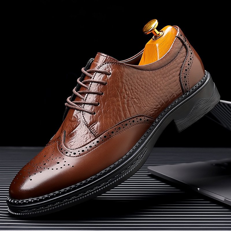 Mens Casual Dress Slip-on Leather Shoes - Image 2