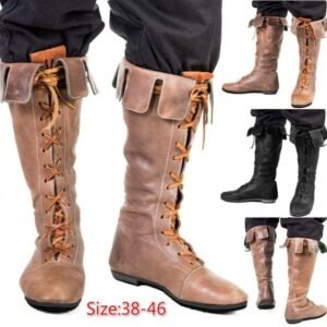Men's Retro Plus-Size Tall Boots