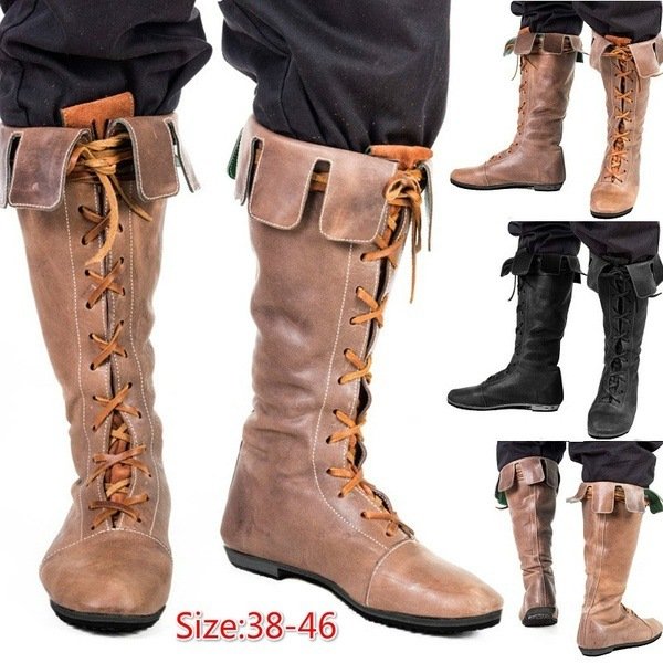 Men's Retro Plus-Size Tall Boots