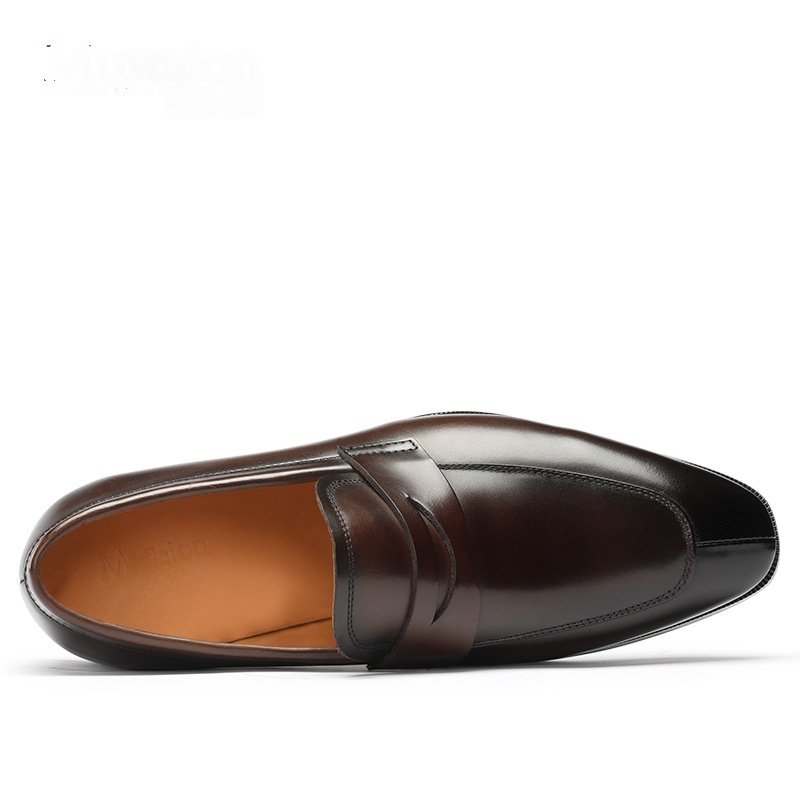 Mens Casual Leather Slip On Shoes Trendy For Summer - Image 6