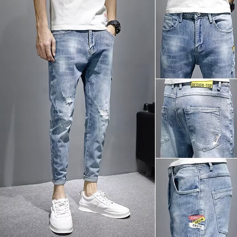 Stretch Ankle Length Casual Pants Men - Image 8