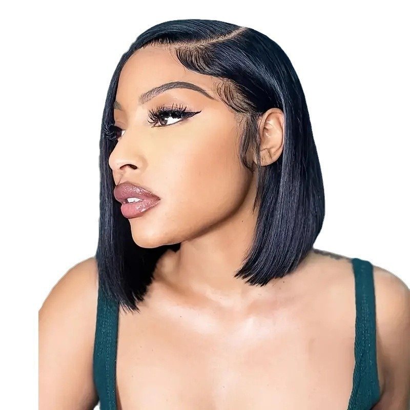 Front Lace Wig Women's Medium Short Straight Hair - Image 2