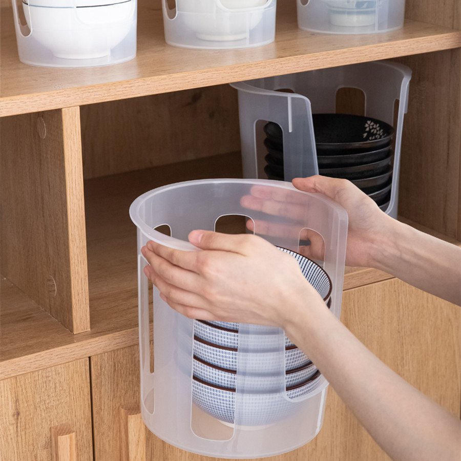 Kitchen Large Round Plastic Draining Dish Rack - Image 6
