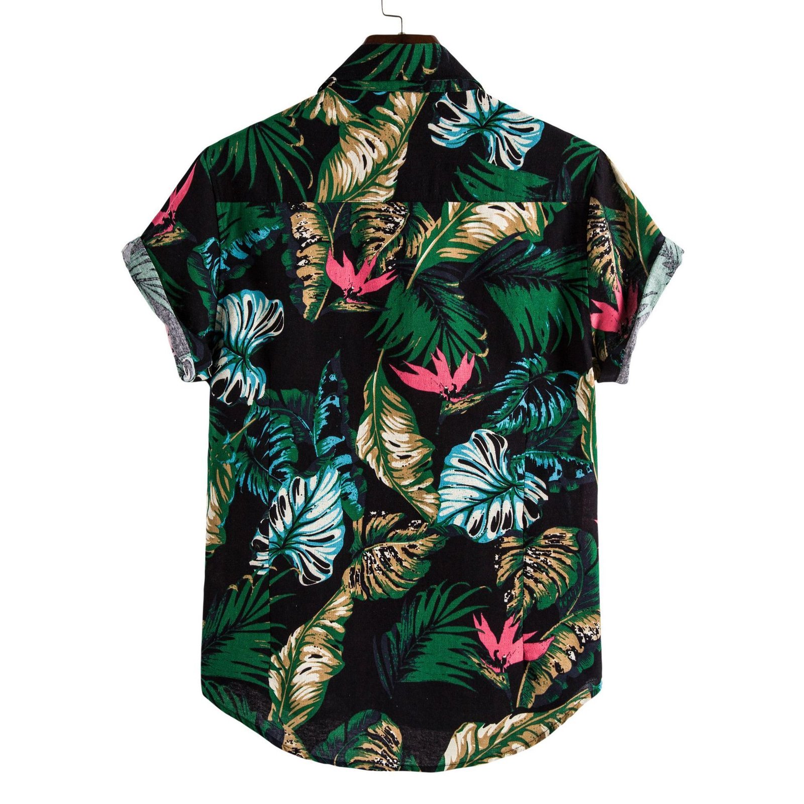 Printed Long Sleeve Shirt Men's Lapel Shirt - Image 4
