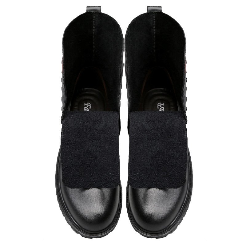 Men's Leather Winter Fleece-Lined British-Style Boots - Image 2