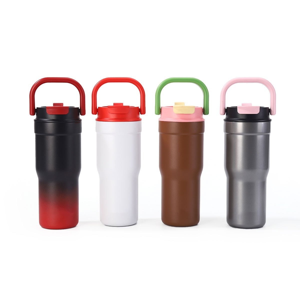 Outdoor Portable Large-Capacity Straw Cup Stainless Steel Mug - Image 3