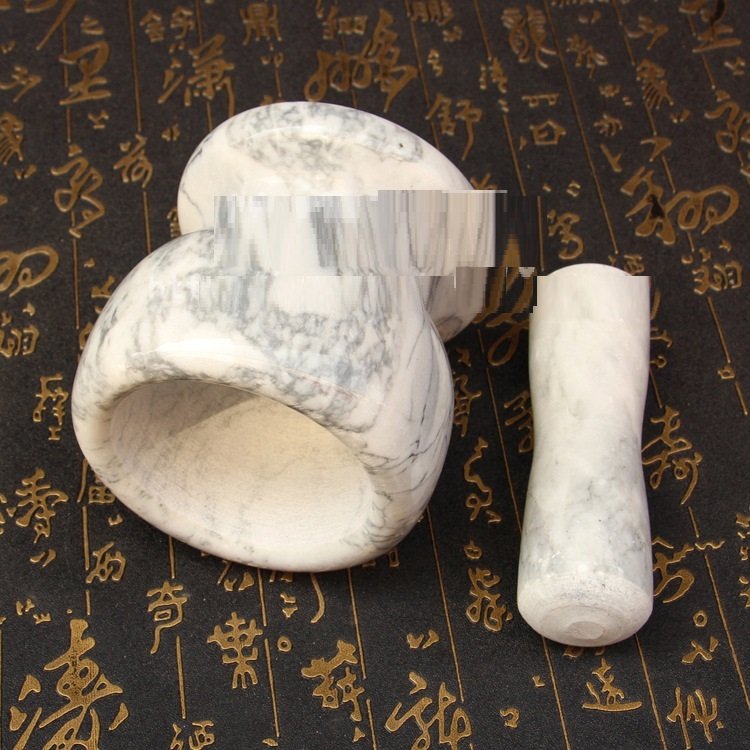 Kitchenware Marble Garlic Mortar Traditional Grinding Utensil - Image 6