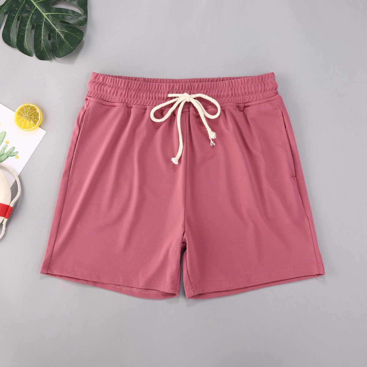 Beach Style Men's Swimming Shorts Solid Color Shorts Men - Image 3
