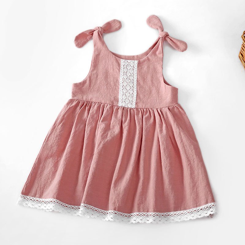 Girl Lace Princess Dress Lace Up - Image 5
