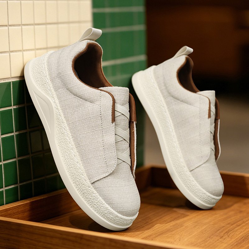 2026 Casual Fisherman Shoes, Breathable Skate Shoes, Slip-on Loafers, One Step On Canvas Shoes - Image 4