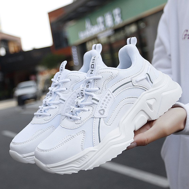 Spring And Summer Casual Thick-soled Sports Shoes Net Red Trendy Shoes White Shoes Women - Image 5