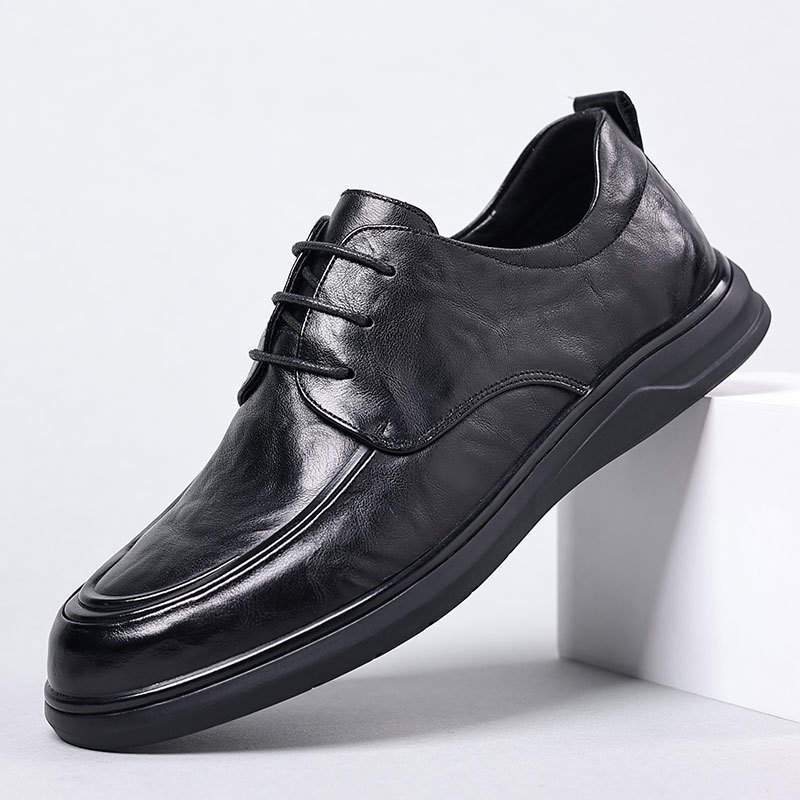 Full-grain Leather Business-casual Slip-on Dress Shoes - Image 4