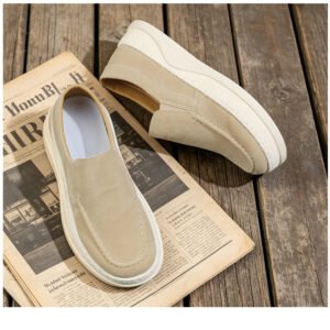 Men's Slip-on Casual Shoes, Four Seasons New Style, Breathable Low-top Lazy Sneakers, Trendy Retro Skate Shoes For Youth