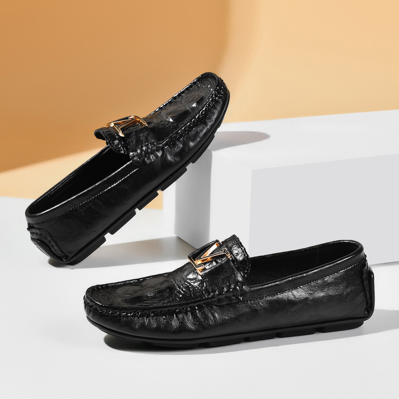 British-style Casual Mens Genuine Leather Shoes - Image 7