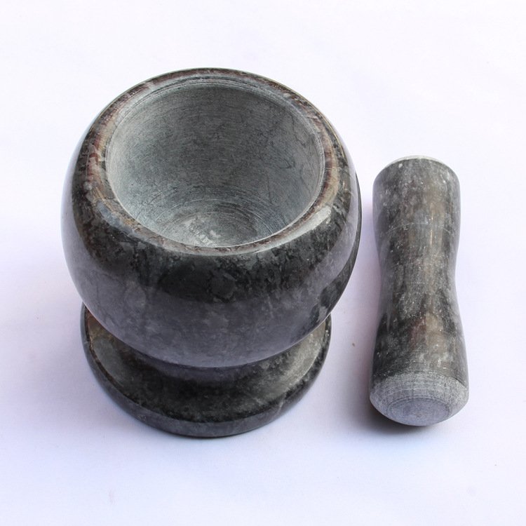 Kitchenware Marble Garlic Mortar Traditional Grinding Utensil - Image 2