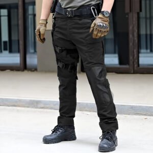 Mens Outdoor Combat Training Cargo Pants With Multiple Pockets