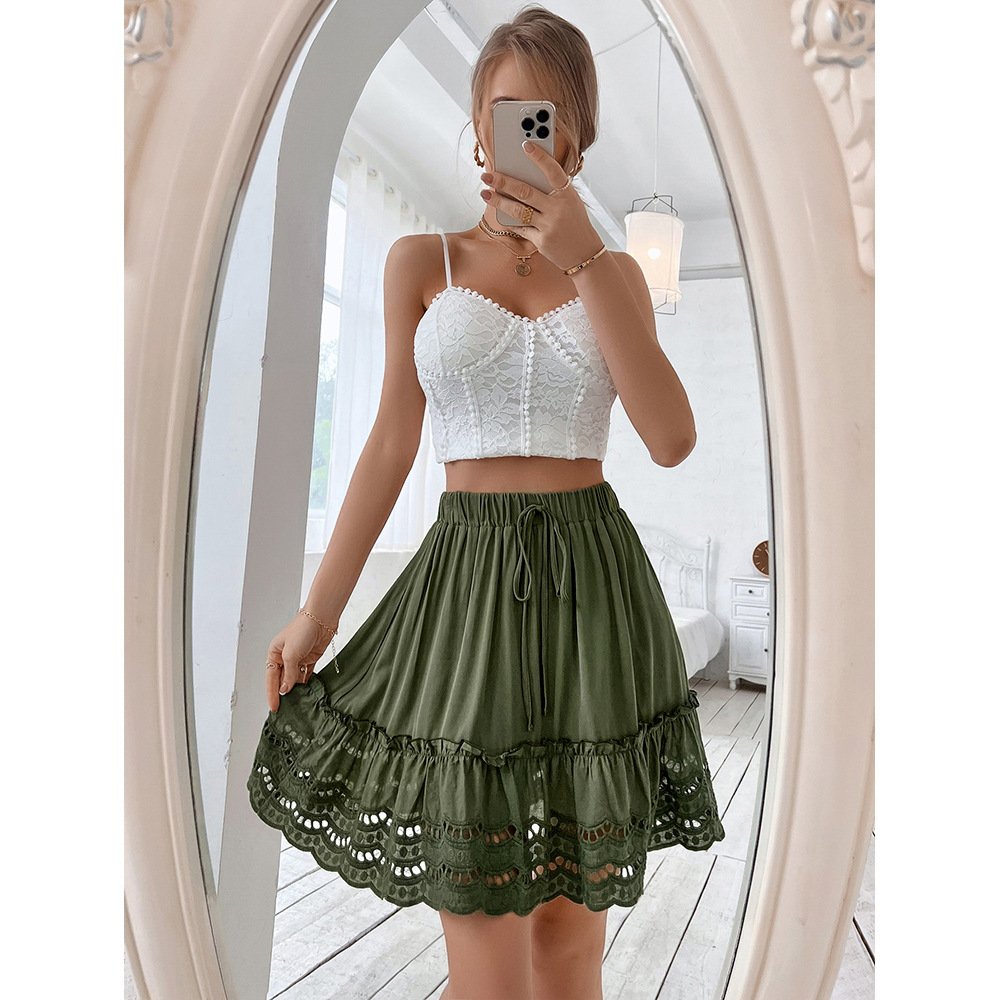 Versatile Casual Women's Lace Patchwork Skirt - Image 4