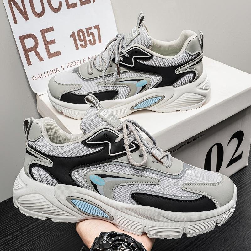 2026 Summer New Men's Breathable Mesh Sneakers, Trendy Versatile Thick Sole Casual Dad Shoes - Image 2