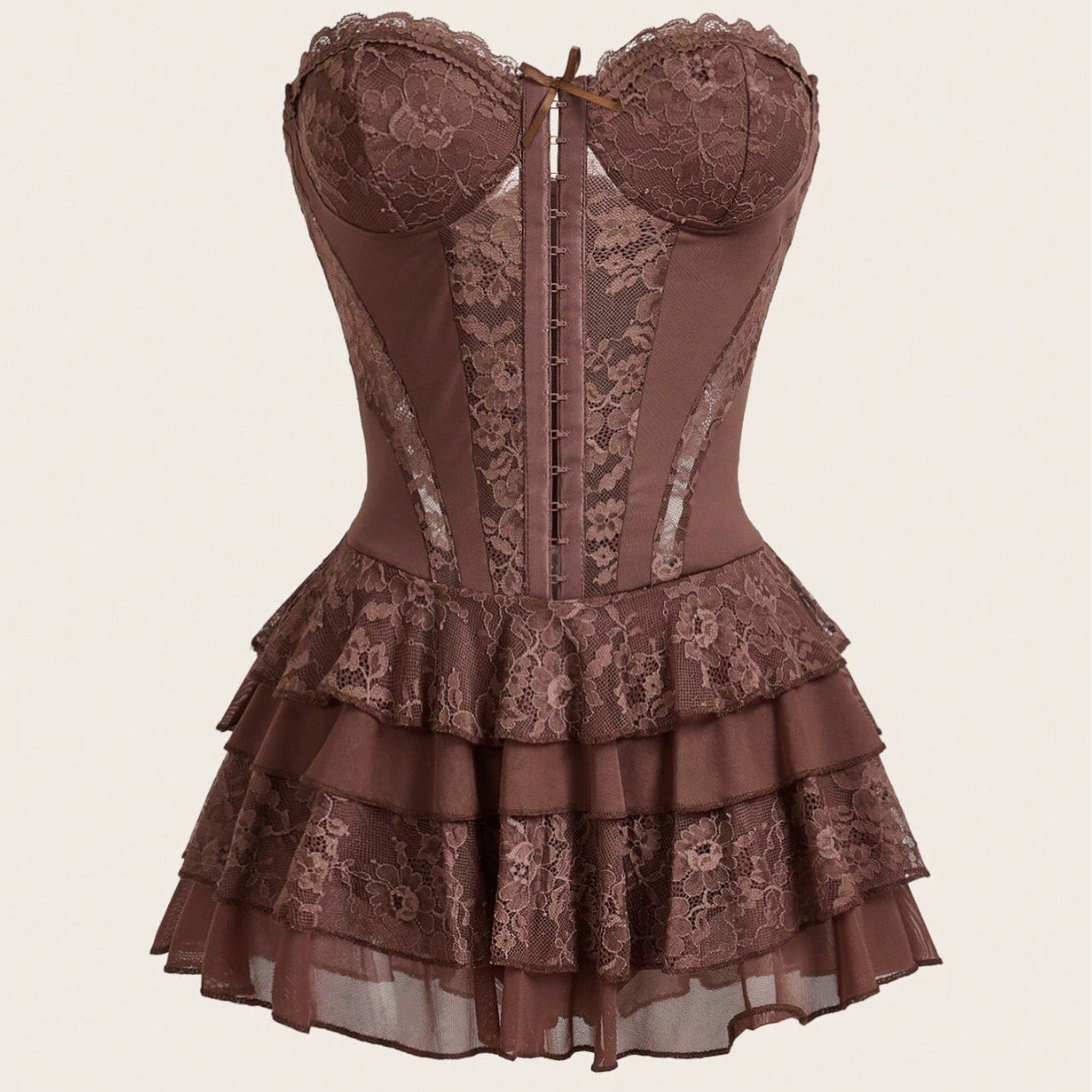 Sexy Lace Pure Yet Alluring Figure-hugging Strapless Slip Dress - Image 5