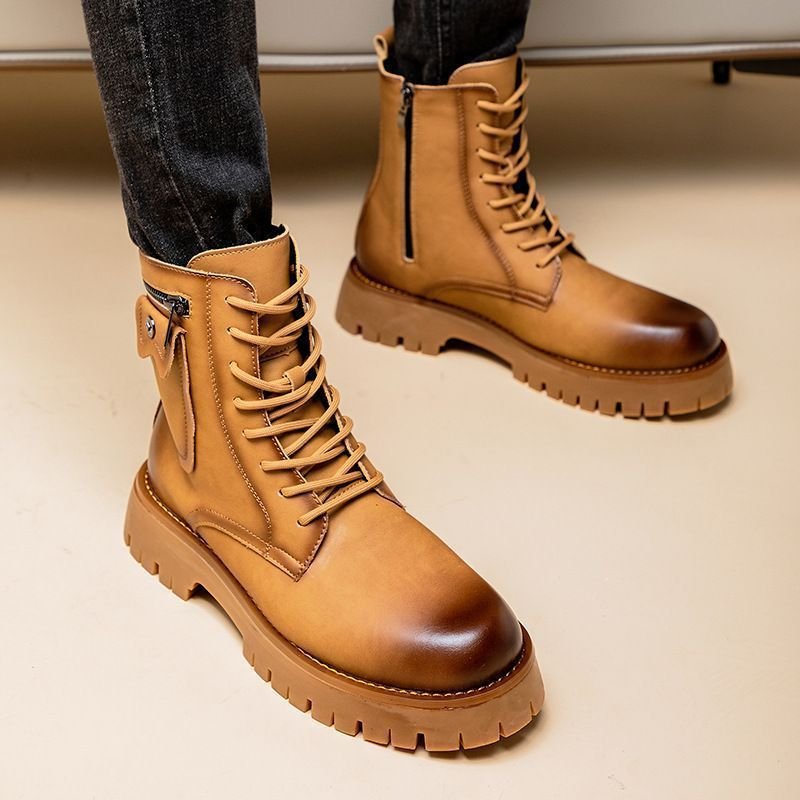 Martin Boots Men's Leather High-top Leather Shoes - Image 5