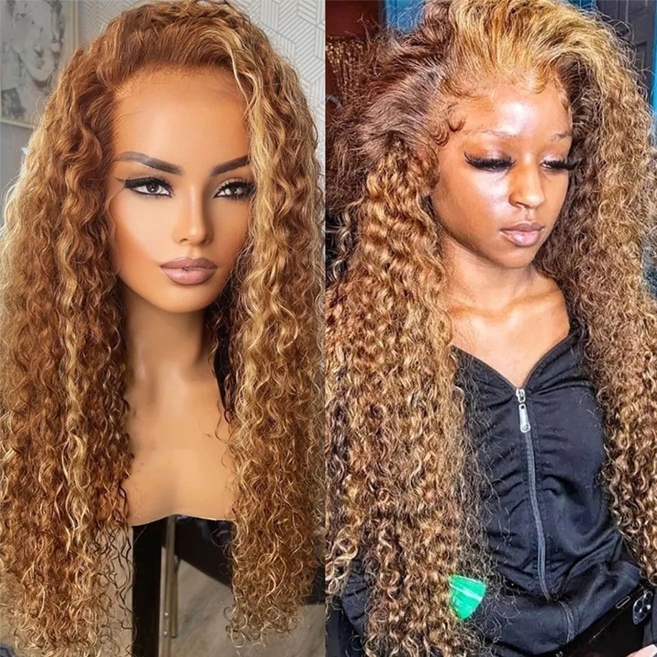 European And American Wig African Small Curls 13x4 Lace Front Middle Part Long Curls - Image 10