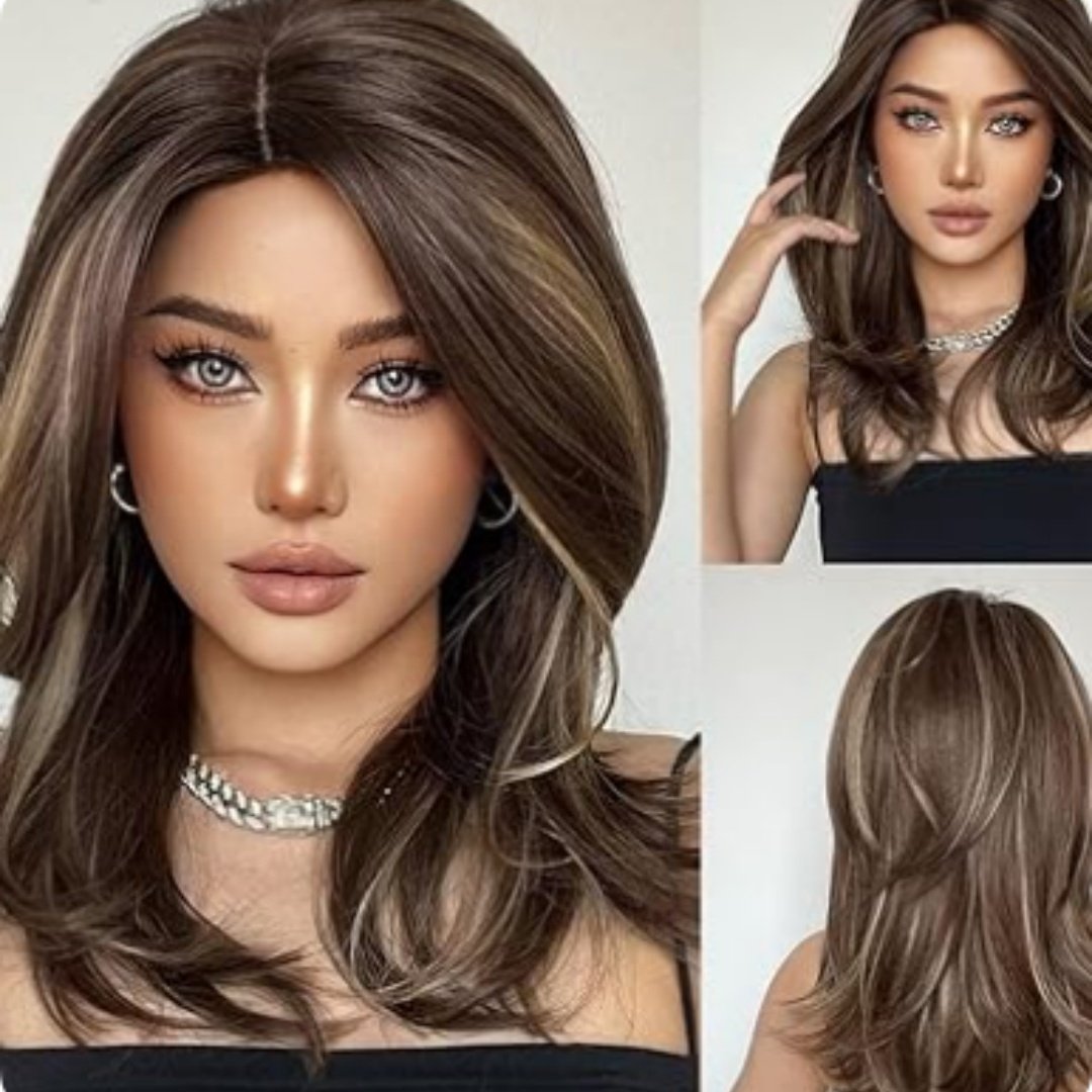 Mid-length Platinum Gradient Color Full-head Wig Chemical Fiber High-temperature Fiber - Image 7