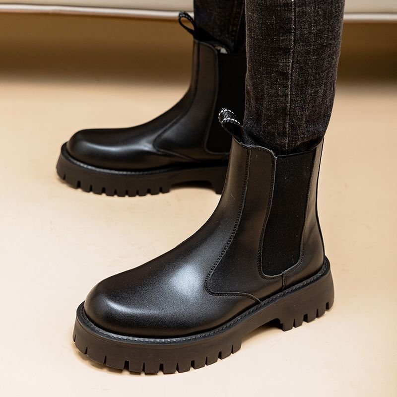 Martin Boots Men's Leather High-top Leather Shoes - Image 8