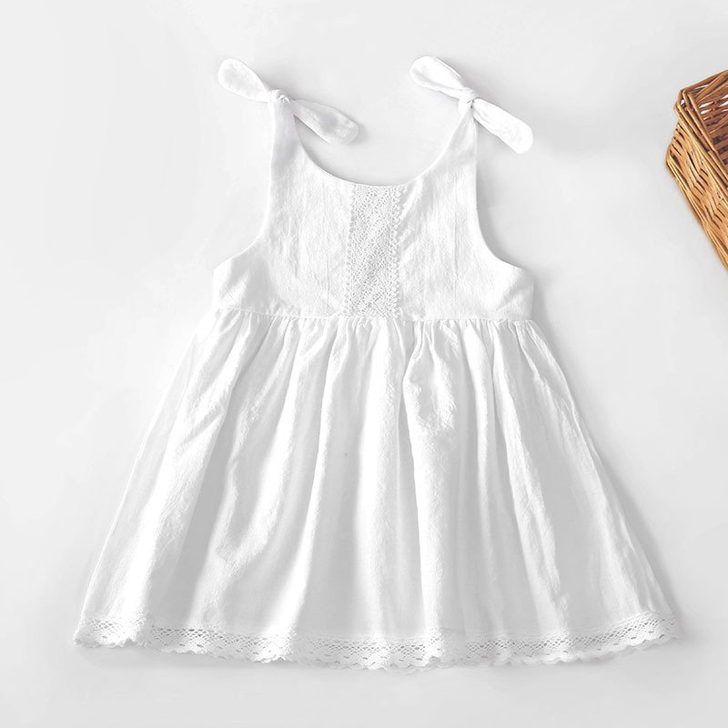 Girl Lace Princess Dress Lace Up - Image 3