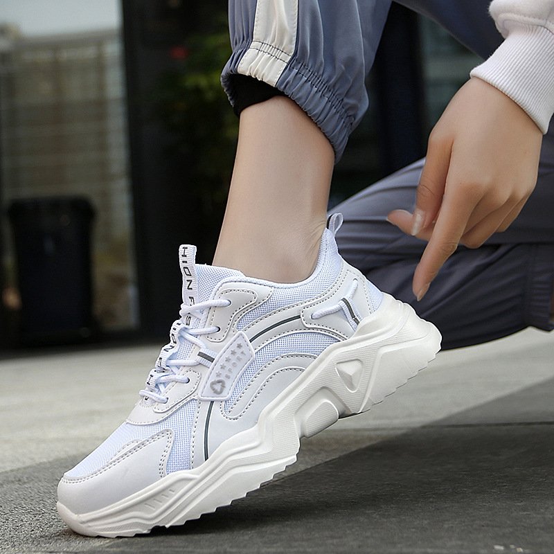 Spring And Summer Casual Thick-soled Sports Shoes Net Red Trendy Shoes White Shoes Women - Image 2