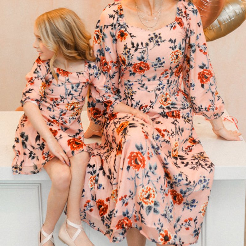 Mother And Daughter Floral Print Dress - Image 6