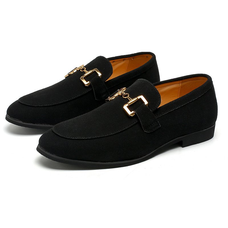 Mens Casual Leather Shoes With Metal Buckles - Image 6