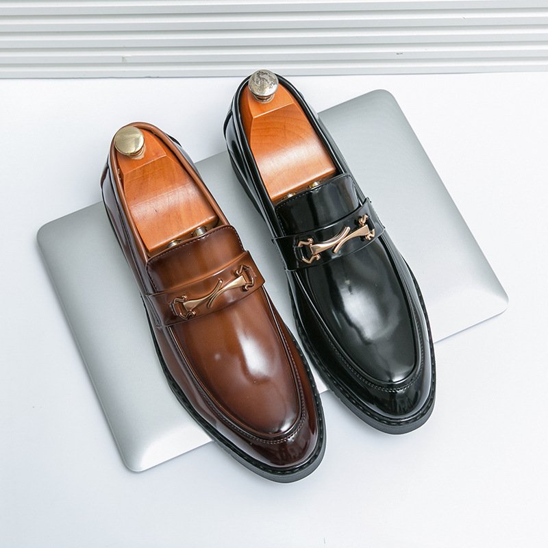 New-style Soft-leather Mens Shoes With A Glossy Finish For Foreign Trade - Image 6
