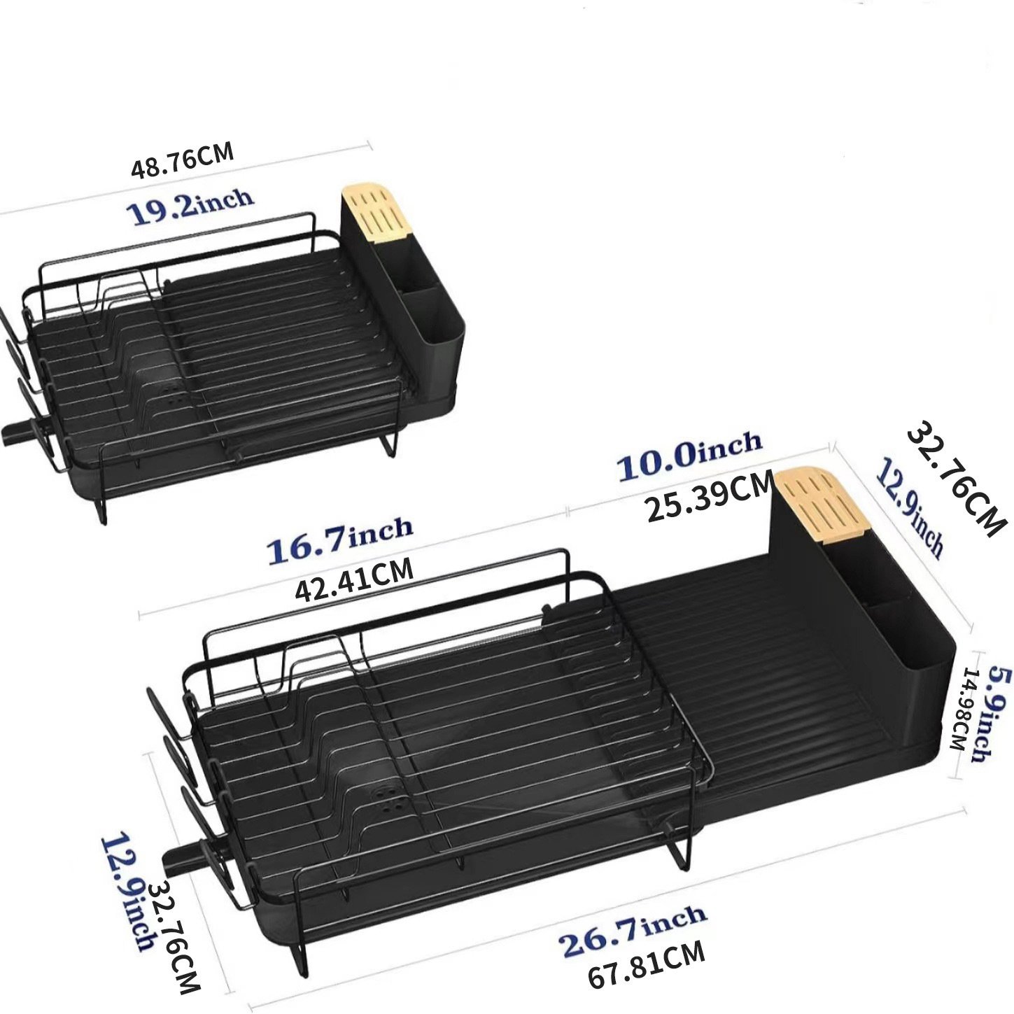 Kitchen Dish Retractable Cutlery Knife And Fork Cup Drain Rack - Image 5