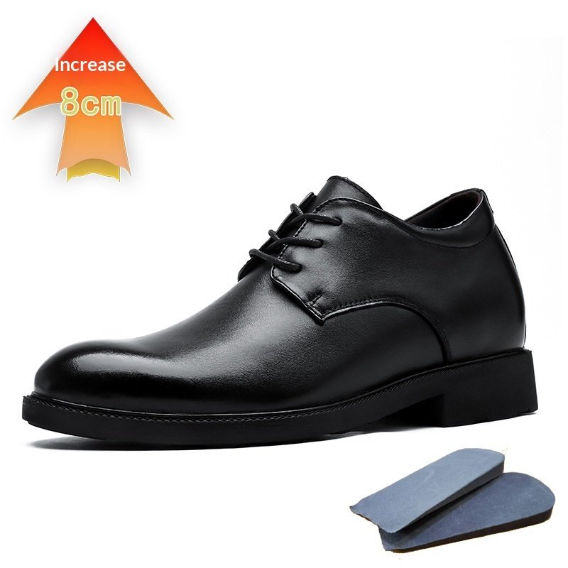 Mens Leather Dress Shoes With A Hidden Height-increasing Insole For Business Attire - Image 6