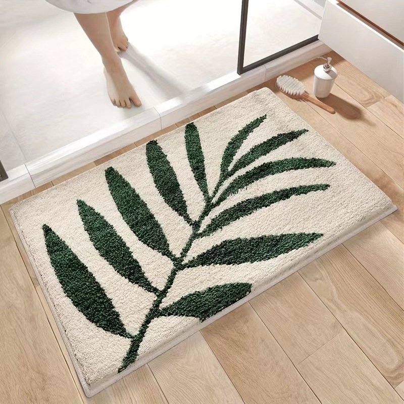 Bathroom Non-slip Decorative Cashmere-like Carpet Bathroom Absorbent Stain-resistant Floor Mat - Image 3