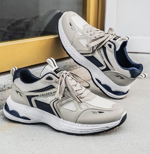 Men's Mesh Sneakers, New Summer Trendy Breathable Casual Running Shoes, Thick Sole Men's Dad Shoes - Image 5