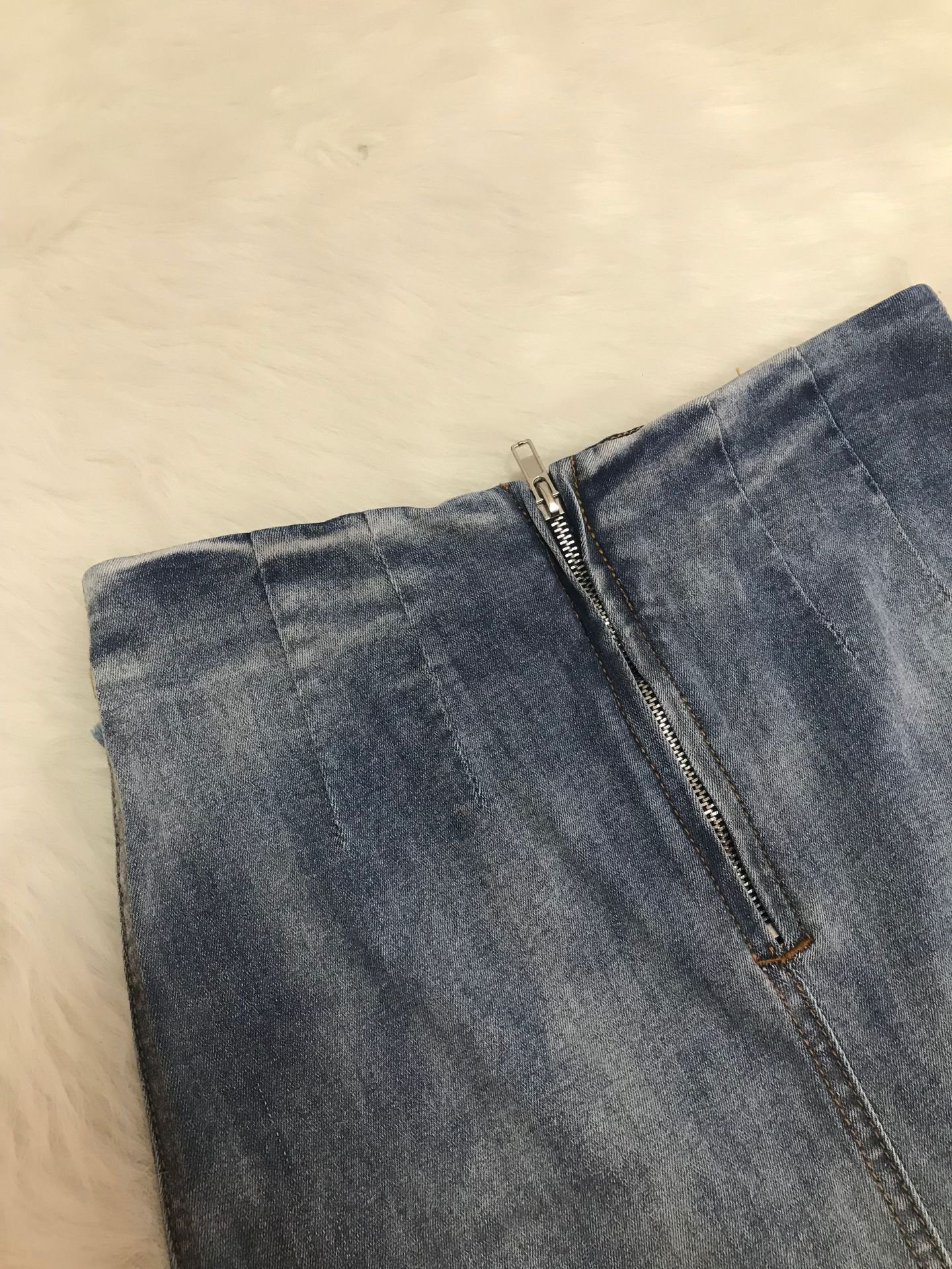 Women's Clothing Fashion Slit Tassel Denim Skirt - Image 2