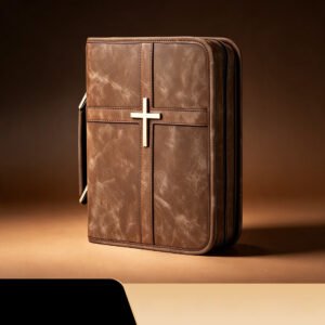 Large-Capacity Multi-Compartment Prayer Book Cover PU Scripture Storage Bag
