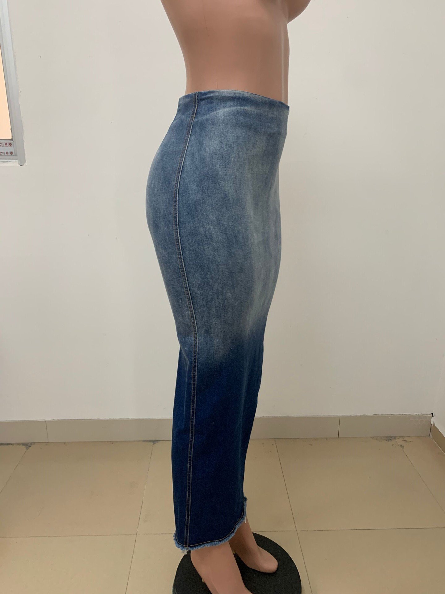 Women's Clothing Fashion Slit Tassel Denim Skirt - Image 3