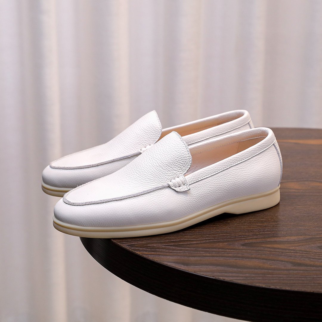 Mens Casual Shoes Made From Soft, Lychee-patterned Genuine Leather - Image 2