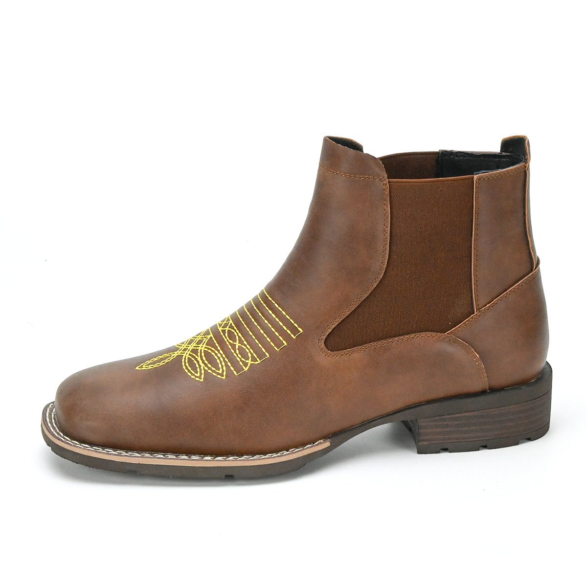 Embroidered Slip-on Chelsea Boots Men's Martin Boots - Image 5