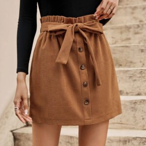 Womens SpringAutumn Corduroy French-Style Short Skirt