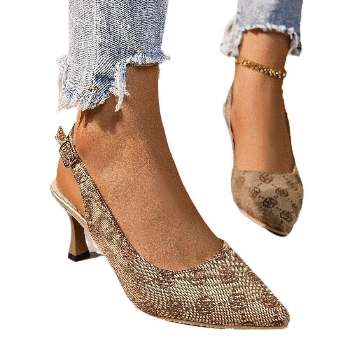 Plus Size French Closed Toe High Heels Women - Image 7